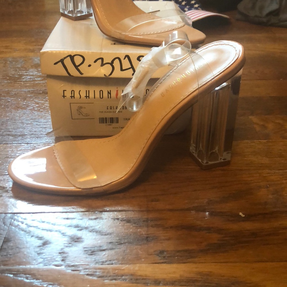 Clear heels